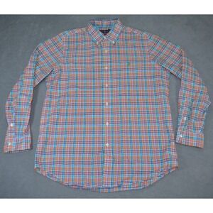 Polo Ralph Lauren Mens L Classic Fit Plaid 100%Cotton Stretch Button Down Shirt